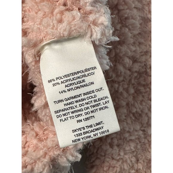 Skye's The Limit Ladies Soft Fluffy Pink Cowl Neck Sweater Size Medium - Picture 8 of 9